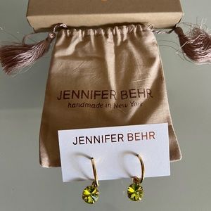 JENNIFER BEHR Lime Gemmy Hoop Earrings